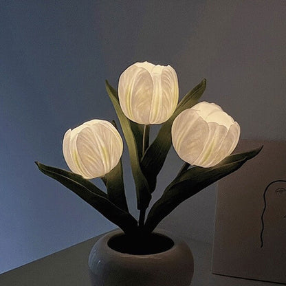 Tulpen Nachtlicht Simulierte Blumenstrauß Dekorative Ambient LED Tischlampe