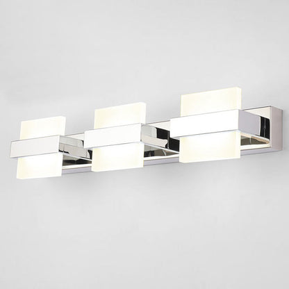 Moderne Acryl Quadrat Kombination Design LED Spiegel Frontlicht Wand Sconce Lampe