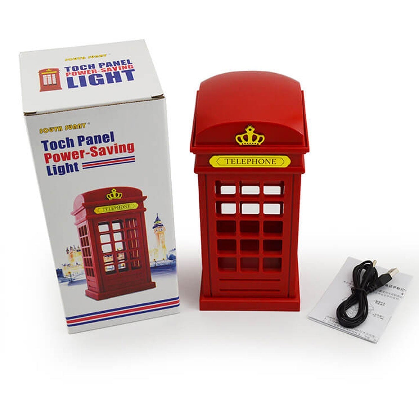 Retro Touch Kreativ Britische Telefonzelle Design LED Nachtlicht Tischlampe