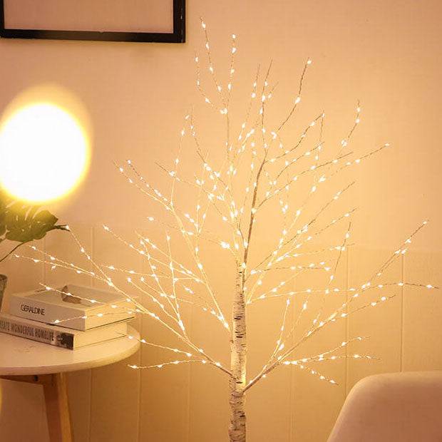 300 Lichtkupferdraht Voller Stern Birke Baum USB Aufladung LED Licht