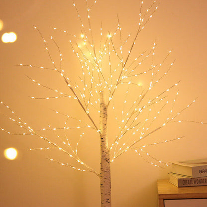 300 Lichtkupferdraht Voller Stern Birke Baum USB Lade-LED Licht