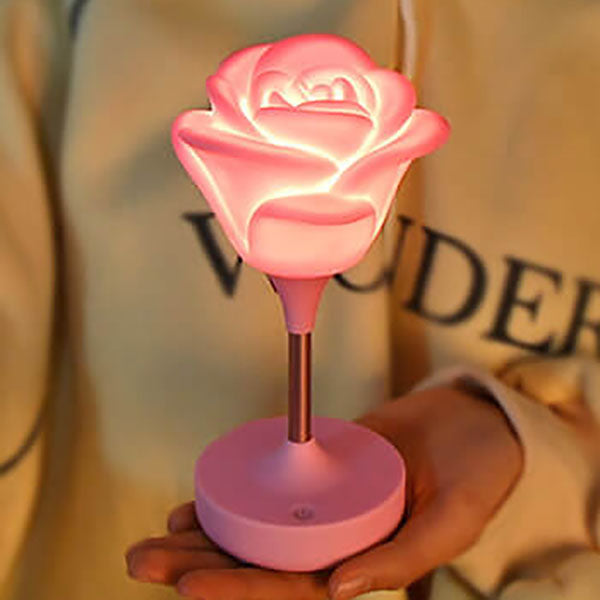 Kreative romantische rosa USB wiederaufladbare Touch-LED Nachtlicht Tischlampe