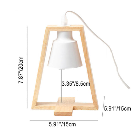 Japanischer minimalistische Holz Eisen Schirm Duftkerze 1-Licht schmelzende Wachs Tischlampe