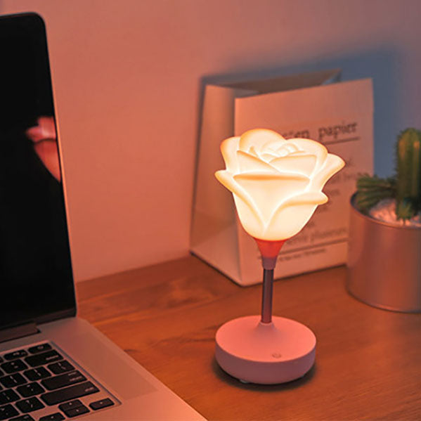 Moderne Kreative Rose Kunststoff USB Wiederaufladbare Nachttischlampe