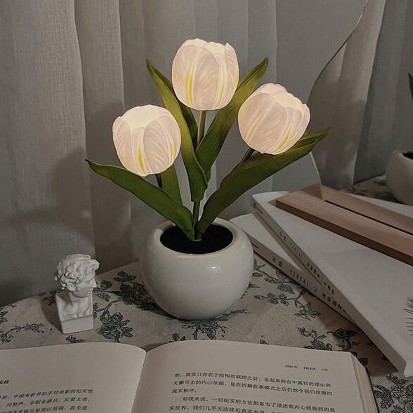 Tulpen Nachtlicht Simulierte Blumenstrauß Dekorative Ambient LED Tischlampe