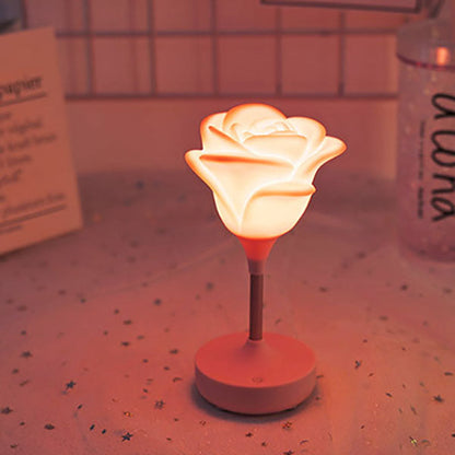 Moderne Kreative Rose Kunststoff USB Wiederaufladbare Nachttischlampe