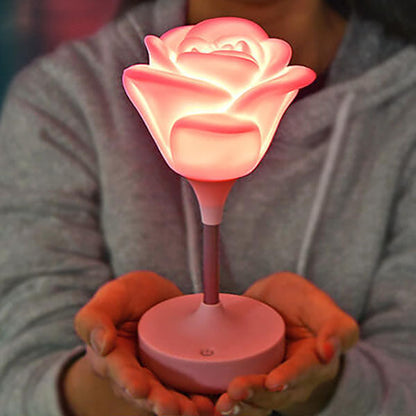 Kreative romantische rosa USB wiederaufladbare Touch-LED Nachtlicht Tischlampe