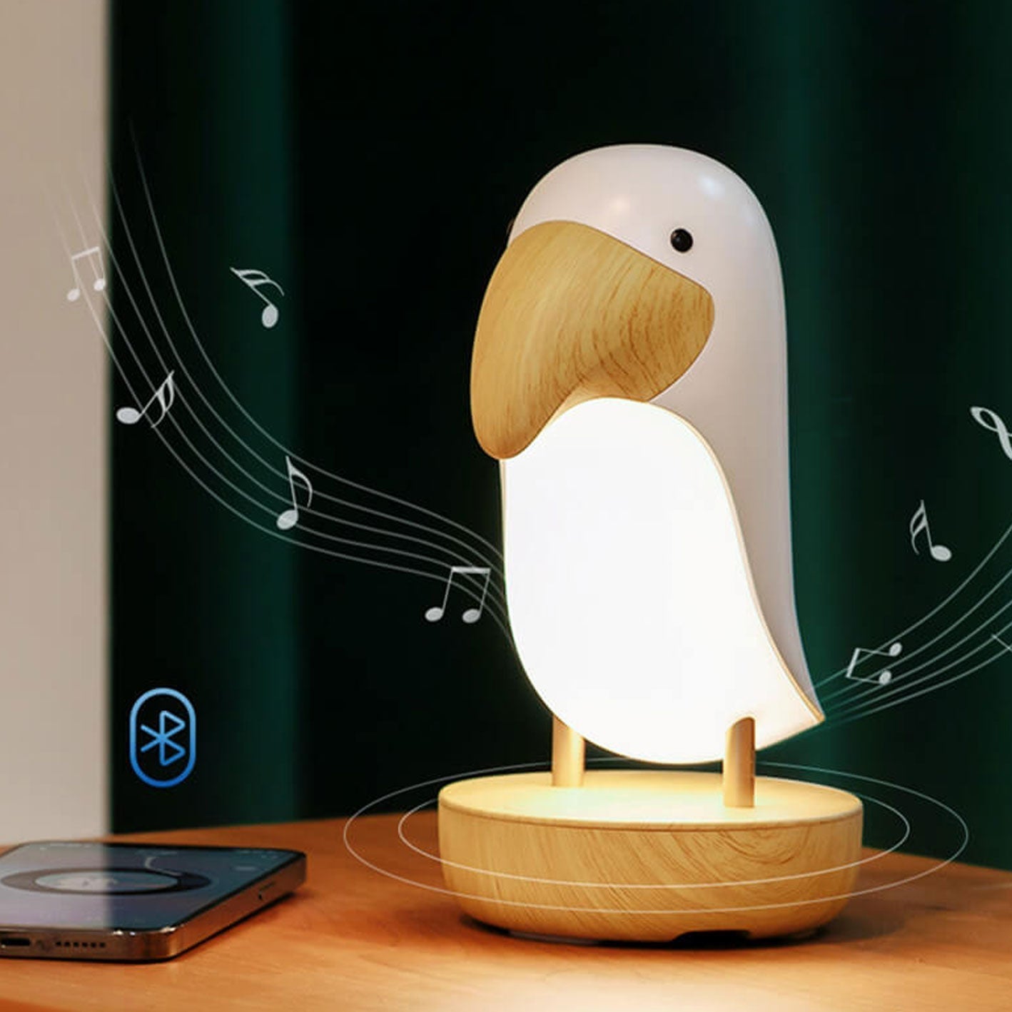 Creative Bird USB Wiederaufladbare Bluetooth Nachtlicht Tischlampe