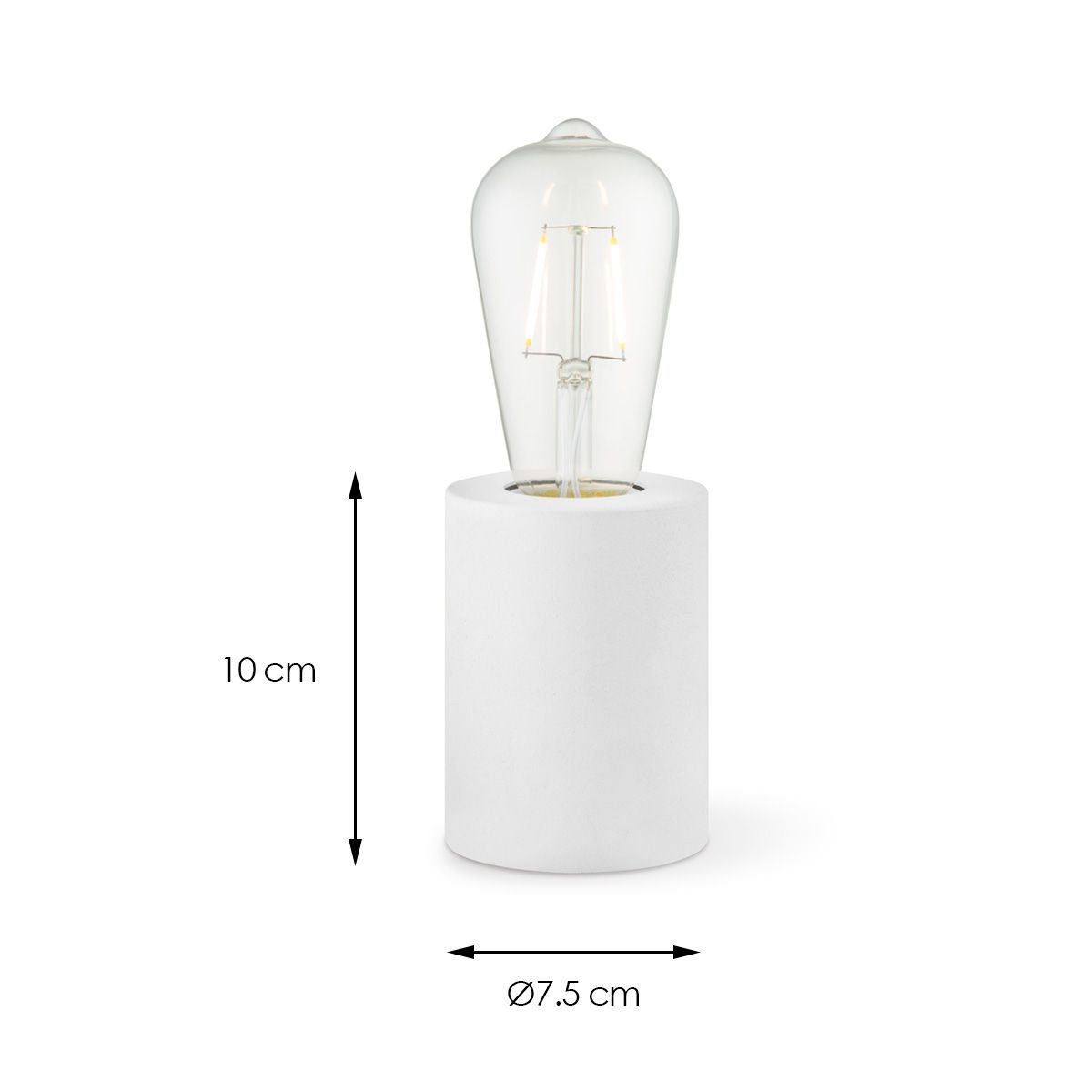 LumiCraft - Industrielle Weiße Tischlampe