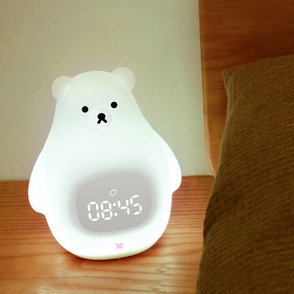 Polar Bear Silikon-Wecker LED Nachtlicht