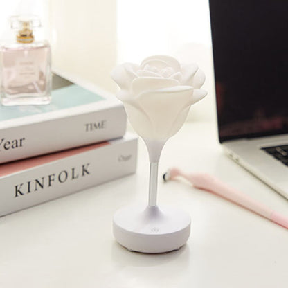 Moderne Kreative Rose Kunststoff USB Wiederaufladbare Nachttischlampe