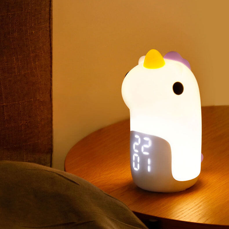 Cartoon Einhorn Timer Wecker LED Nachtlicht