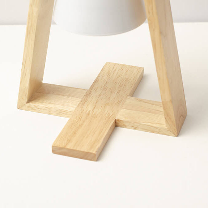 Japanischer minimalistische Holz Eisen Schirm Duftkerze 1-Licht schmelzende Wachs Tischlampe