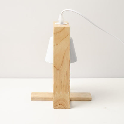 Japanischer minimalistische Holz Eisen Schirm Duftkerze 1-Licht schmelzende Wachs Tischlampe