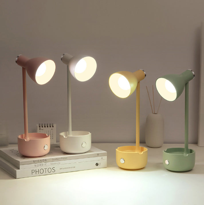 Moderne Minimalistische Runde Basis Horn Kunststoff ABS LED Tischlampe Für Schlafzimmer