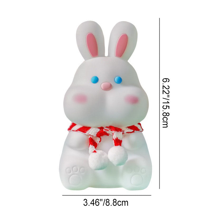 Kreative Cartoon-Hase Silikon Pat USB LED Nachtlicht Tischlampe