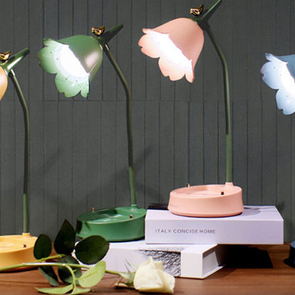 Kreative ABS Blumen- und Vogel-Design LED Tischlampe