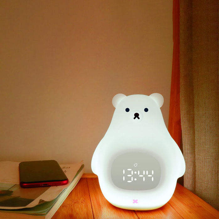 Polar Bear Silikon-Wecker LED Nachtlicht