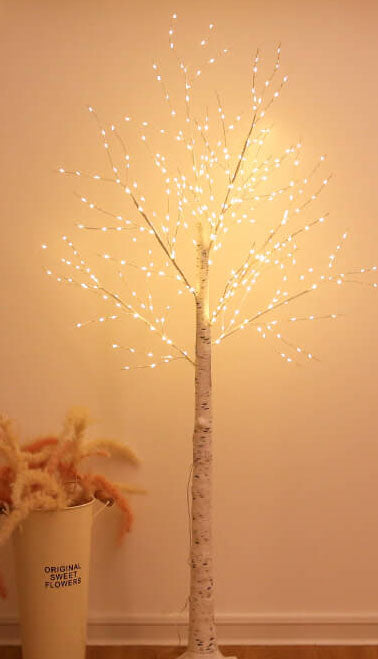 300 Lichtkupferdraht Voller Stern Birke Baum USB Aufladung LED Licht