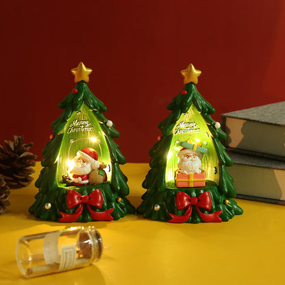 Weihnachtsbaum Santa Starlight Nachtlicht Harz Dekoration Geschenk Tischlampe