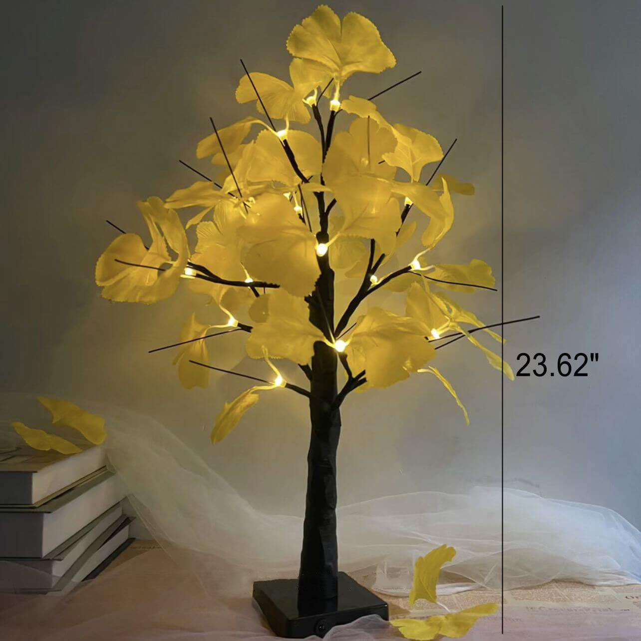 Weihnachts beleuchteter Ginkgo Baum Simulationsbaum Licht Batterie USB Dekoration Tischlampe