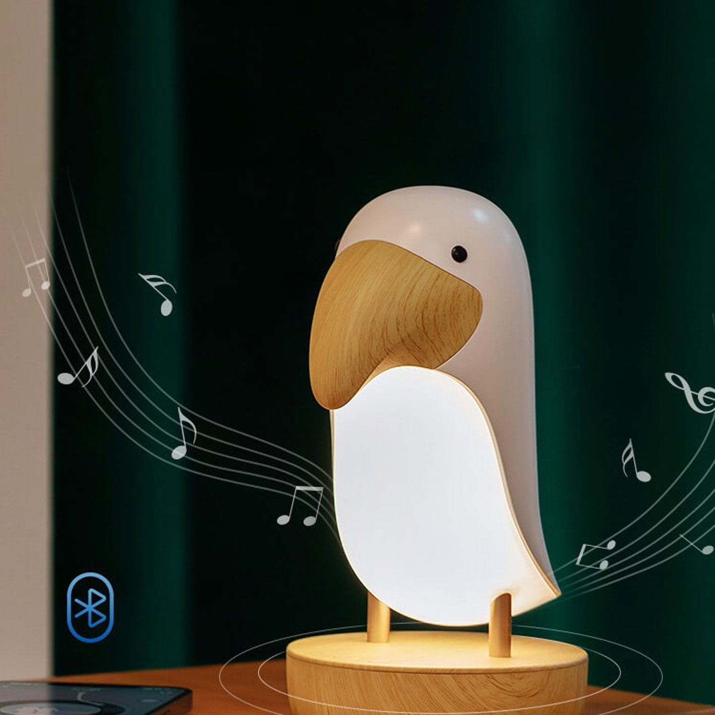 Creative Bird USB Wiederaufladbare Bluetooth Nachtlicht Tischlampe