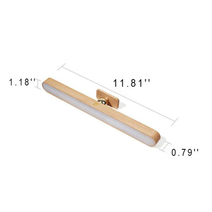 Moderne Einfachheit Holz Lange Bar Touch LED Spiegel Frontlicht USB Wandleuchte Lampe