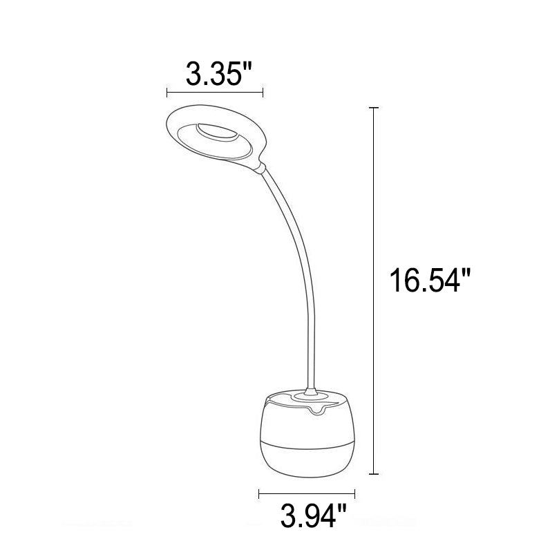 Kreative Einfachheit Weiße LED Touch Wiederaufladbare USB Stifthalter Schreibtischlampe