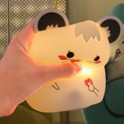 Cartoon Süß Maus Silikon USB LED Nacht Licht Tischlampe