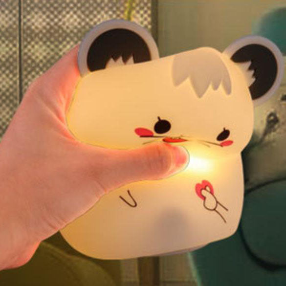 Cartoon Süßes Maus Silikon USB LED Nachtlicht Tischlampe