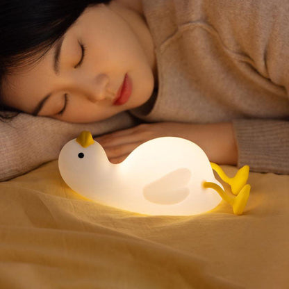 Kreative süße Ente Silikon USB LED Nachtlampe Tischlampe