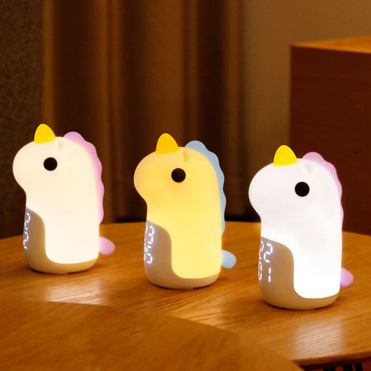 Cartoon Einhorn Timer Wecker LED Nachtlicht