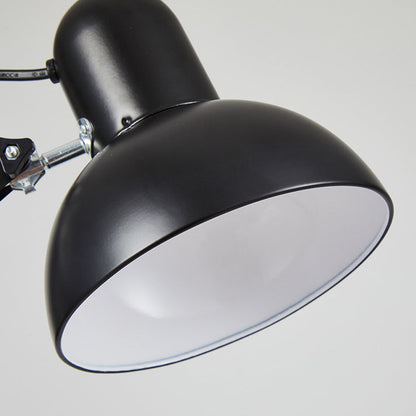 Moderne minimalistische ausziehbare Tischlampe mit langem Arm und Clip aus ABS mit 1 Licht für das Schlafzimmer