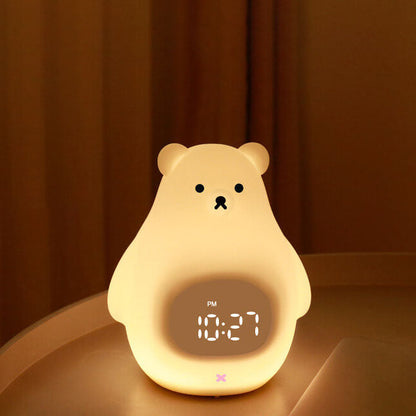 Polar Bear Silikon-Wecker LED Nachtlicht