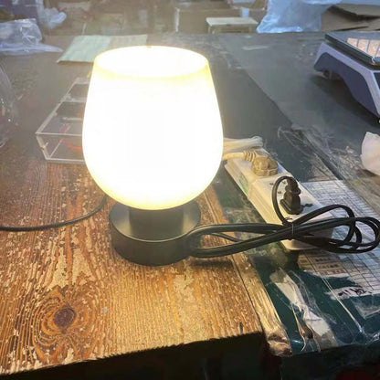 Moderne Minimalistische Flache Runde Glas Eisen 1-Lampe Tischleuchte Für Wohnzimmer