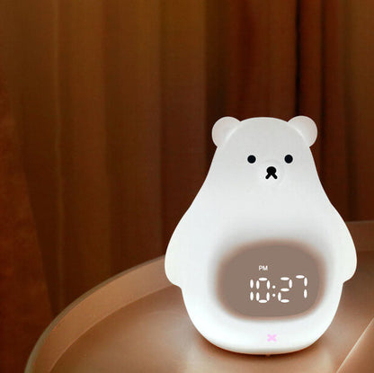 Polar Bear Silikon-Wecker LED Nachtlicht