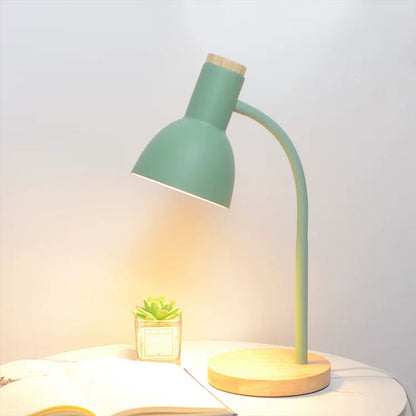 Flexible Gooseneck Metall Lesen Lampe Nordischer Stil Einzel Nacht Tisch Licht mit Glocken Schirm