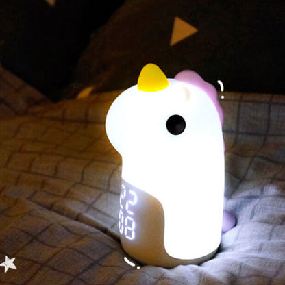 Cartoon Einhorn Timer Wecker LED Nachtlicht