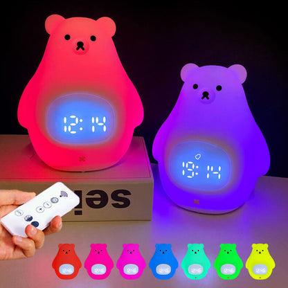 Polar Bear Silikon-Wecker LED Nachtlicht