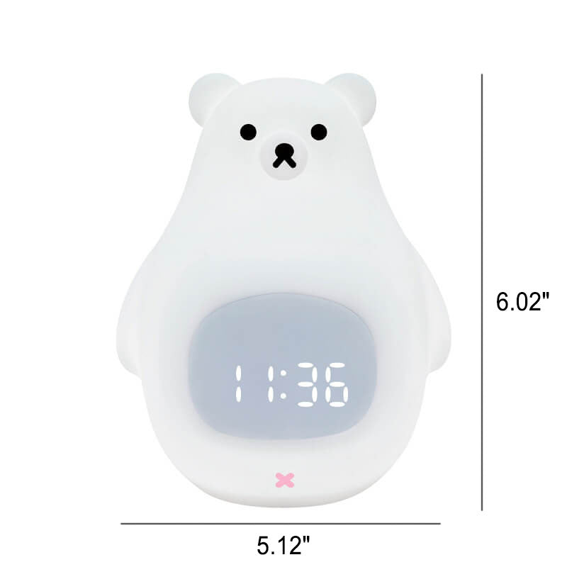 Polar Bear Silikon-Wecker LED Nachtlicht