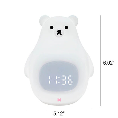 Polar Bear Silikon-Wecker LED Nachtlicht