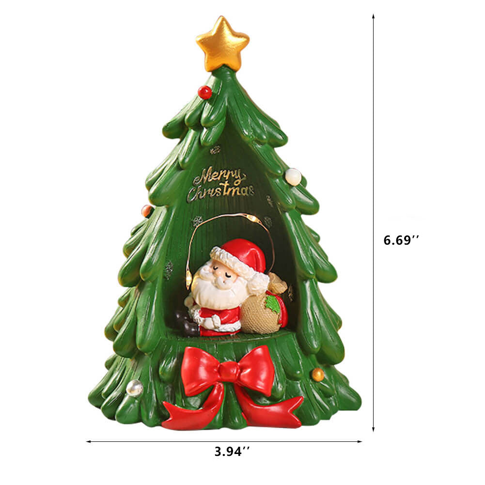 Weihnachtsbaum Santa Starlight Nachtlicht Harz Dekoration Geschenk Tischlampe