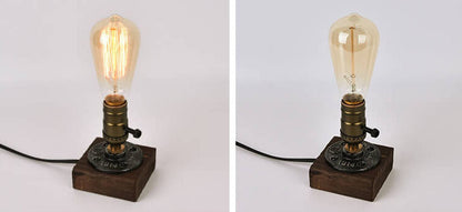 Vintage Industrie Eisen Glühbirne 1-Licht Tischlampe