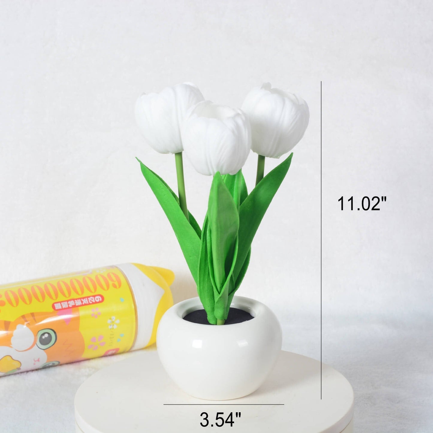 Moderne kreative Simulation Tulpen-Pfingstrose LED Nachtlicht Tischlampe