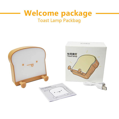 Süße Toastbrot Nachtlicht USB Pat Timer Nachttischlampe