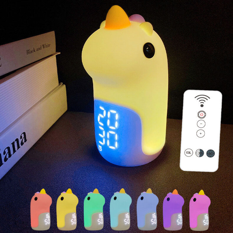 Cartoon Einhorn Timer Wecker LED Nachtlicht