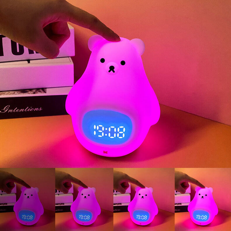 Polar Bear Silikon-Wecker LED Nachtlicht