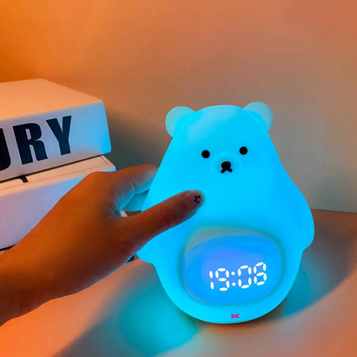 Polar Bear Silikon-Wecker LED Nachtlicht