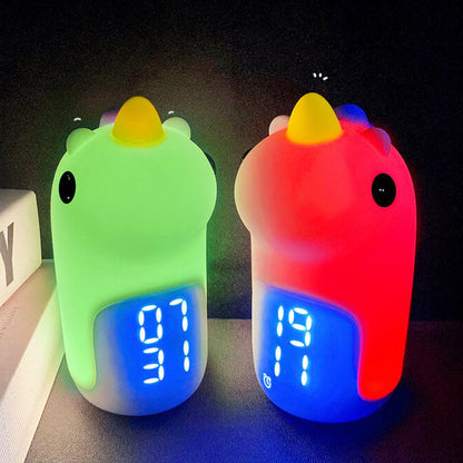 Cartoon Einhorn Timer Wecker LED Nachtlicht