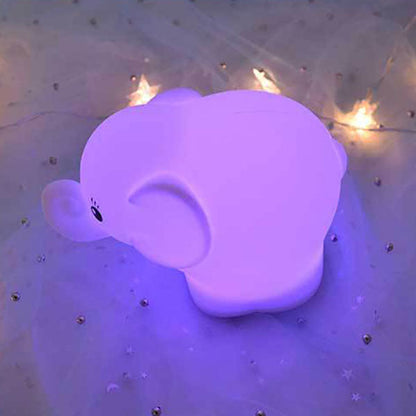 Kreativer Elefant Silikon USB Pat LED Nachtlicht Tischlampe